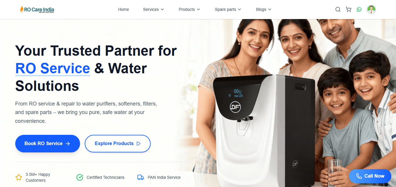 RocareIndia – Appliance Repair Booking Platform